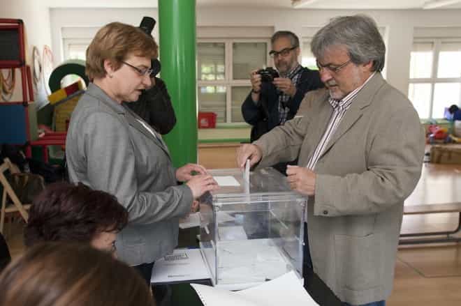 Imagen de una mesa electoral. (M. Martín/Ical)