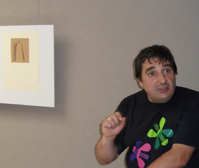 Un instante de JaJus durante la presentación (Diego Álvarez)