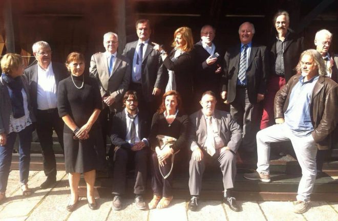 Miembros de la asociación astorgana que viejaron a Visegràd