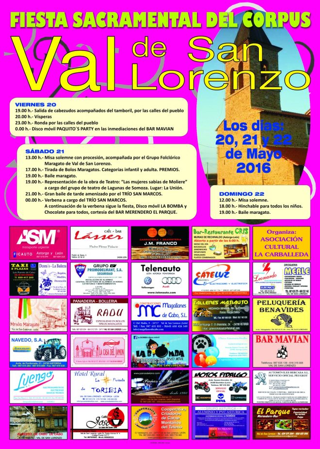 Cartel Corpus Val de San Lorenzo 2016