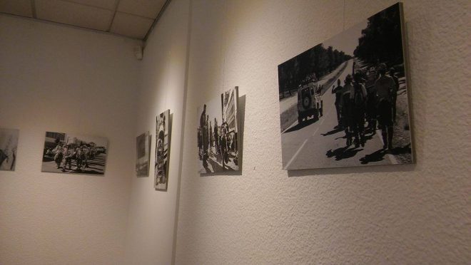 Presentación de la exposición 'BRIF en lucha, marcha negra bomberos a Madrid' (A.F.).