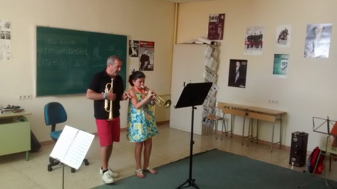 Juan Carlos Alandete clase trompeta Curso Internacional de Música