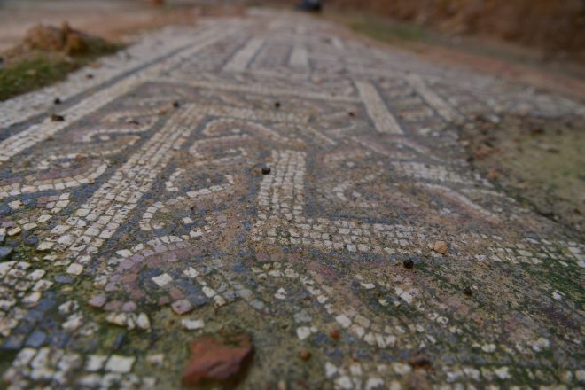 mosaico calle José de Mayo Astorga restos arqueológicos