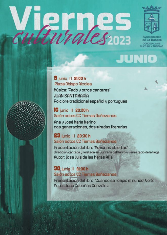 Cartel Viernes Culturales La Bañeza junio