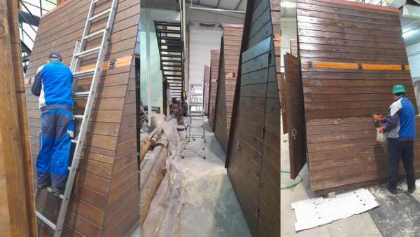 Pintado de casetas de madera