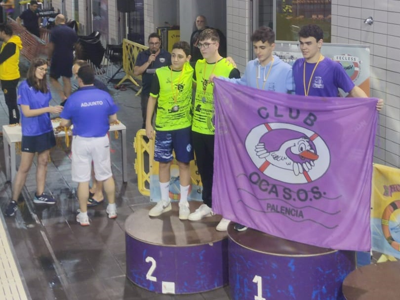 Pódium Campeonato de Castilla y León juvenil de salvamento y socorrismo