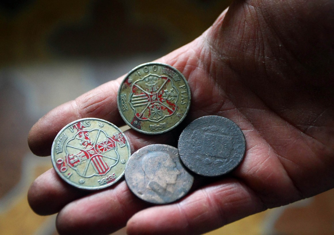 Monedas utilizadas en el juego de las chapas