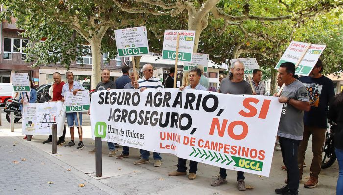 La Unión de Campesinos de León reclama en las calles a Agroseguro que no abandone explotaciones