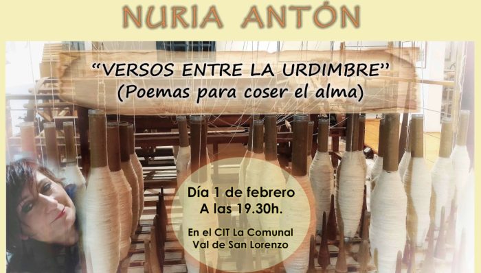 Recital de poesía en la Comunal con la artista Nuria Antón